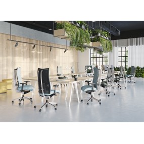 Kancelářská židle ACTION 100SFL s čalouněným opěrákem