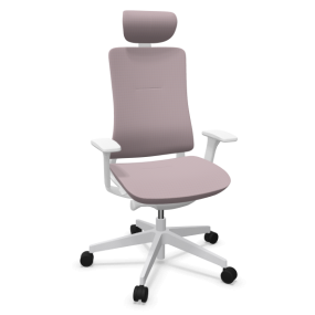 Kancelářská židle VIOLLE 131SFL bílorůžová - VÝPRODEJ