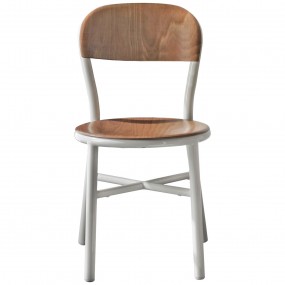Židle PIPE s dřevěným sedákem