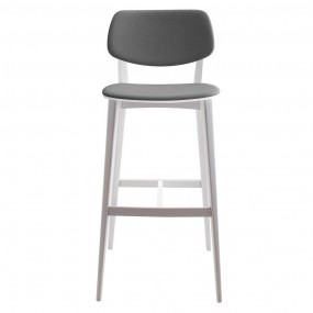 Bar stool with upholstered seat and backrest DOLL 556