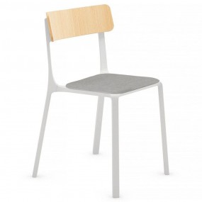RUELLE dining chair with upholstered seat