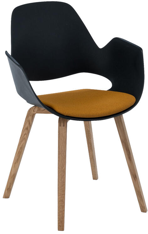 Levně Houe Denmark - Židle FALK s dřevěnou podnoží a čalouněným sedákem
