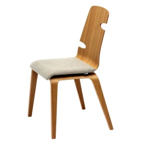 Židle WOODY CS s čalouněným sedákem