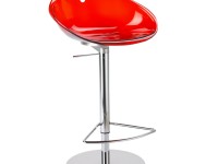 Barová stolička GLISS 970 DS - transparentná červená - 3