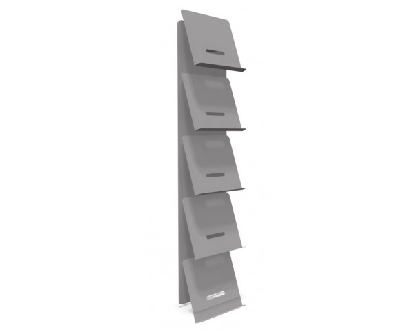 Wall mounted magazine rack ROUND20 A4+ - 5 holders