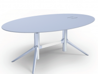 Stôl NOTABLE oval - výškovo nastaviteľný - 2