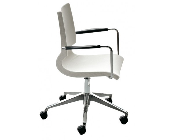 Otočná čalouněná židle na kolečkách s područkami RICCIOLINA 3541