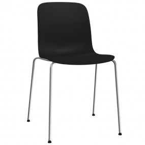 SUBSTANCE chair with chrome base - black