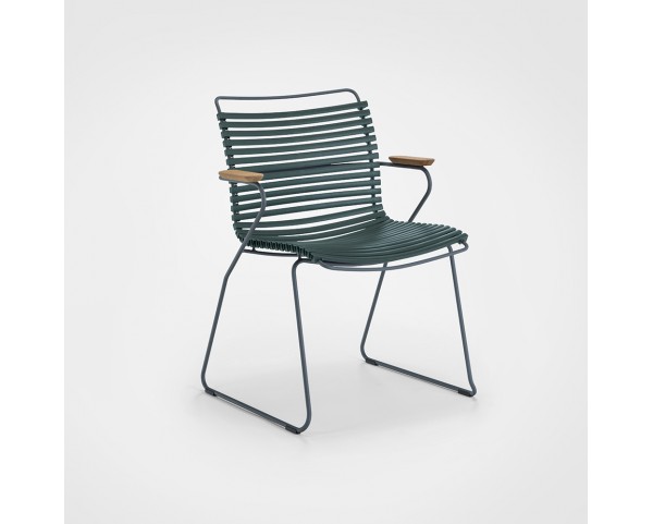 Židle CLICK s područkami, zelená