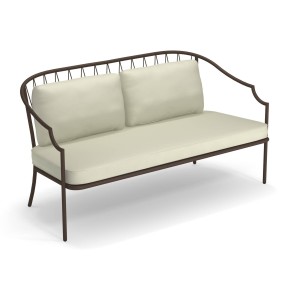 COMO two-seater sofa with upholstered seat and backrest