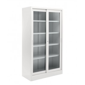 Cabinet with sliding glass doors CLASSIC STORAGE, 120x45x200 cm