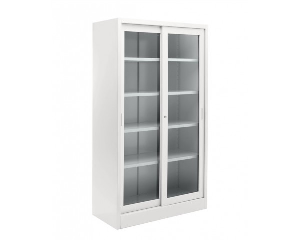 Cabinet with sliding glass doors CLASSIC STORAGE, 120x45x200 cm