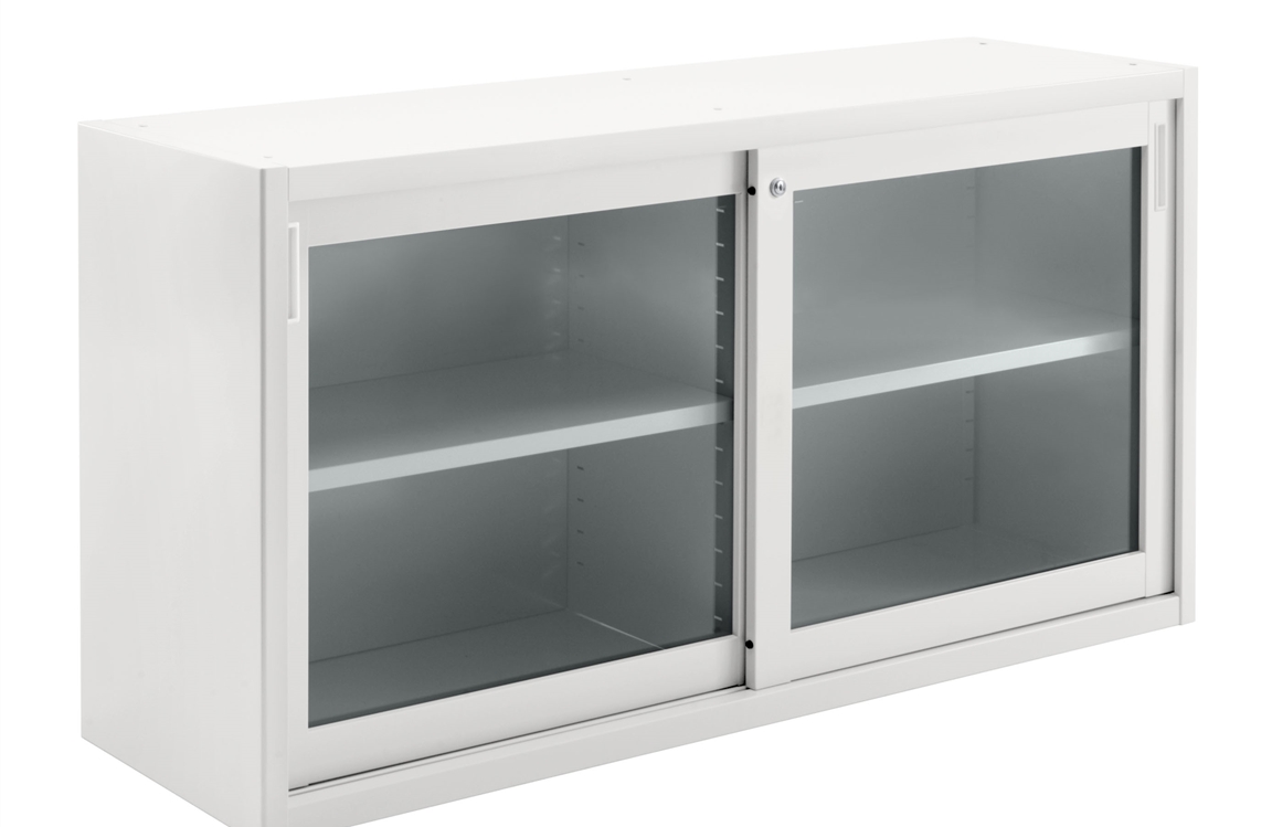 Levně DIEFFEBI - Skříňka s skleněnými posuvnými dveřmi CLASSIC STORAGE, 180x45x88 cm