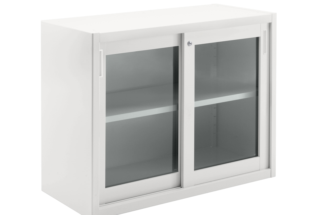 Levně DIEFFEBI - Skříňka s skleněnými posuvnými dveřmi CLASSIC STORAGE, 120x45x88 cm