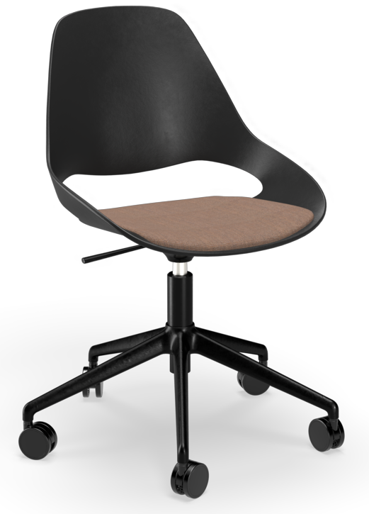 Levně Houe Denmark - Židle FALK s čalouněným sedákem na kolečkách