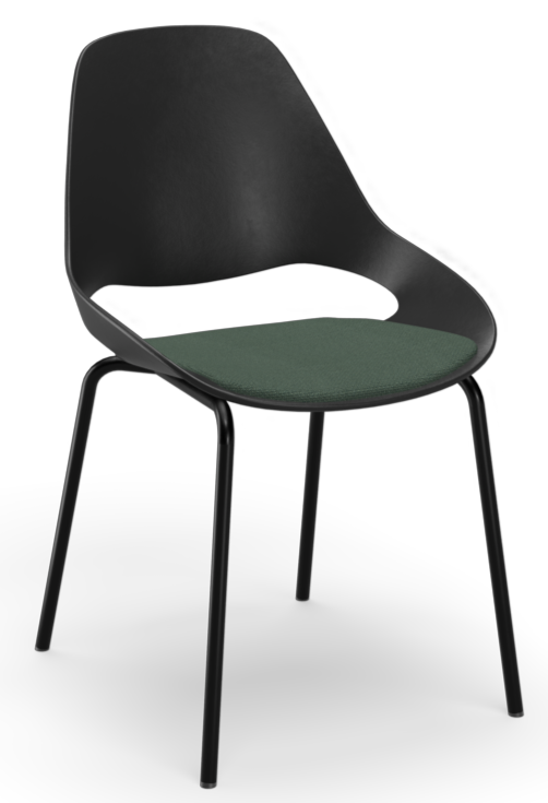 Levně Houe Denmark - Židle FALK s čalouněným sedákem a kovovou podnoží
