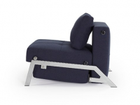 Folding armchair CUBED CHROME - dark blue - 2