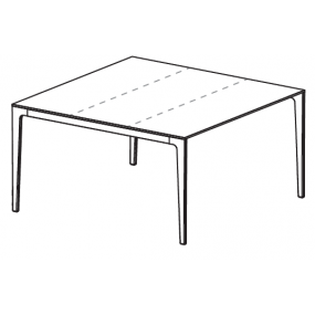 Rokovací stôl ALPLUS 140x140 cm