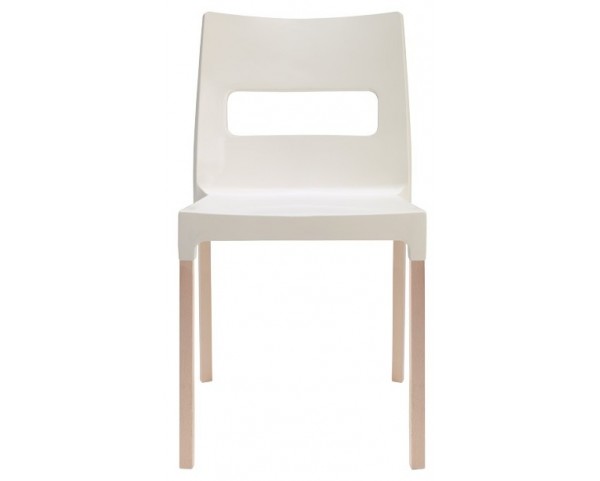 Židle MAXI DIVA NATURAL - bílá/buk
