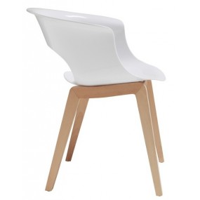 Židle MISS B ANTISHOCK NATURAL - bílá/buk