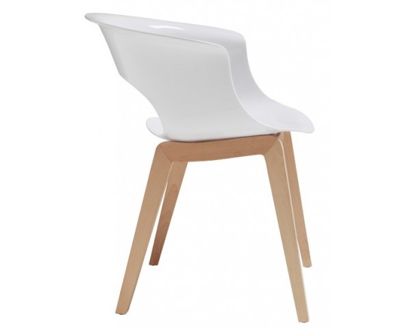 Židle MISS B ANTISHOCK NATURAL - bílá/buk