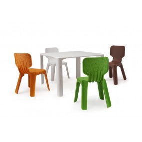 Detská stolička ALMA - hnedá