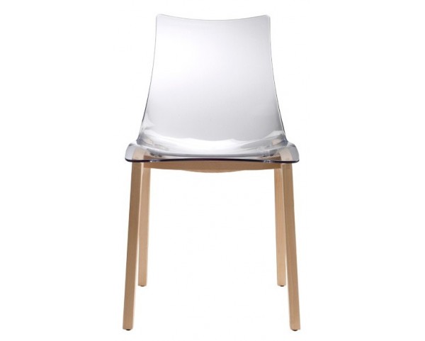 Chair ZEBRA NATURAL ANTISHOCK - transparent/beech