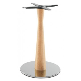 Table base INOX 4481 beech - height 73 cm