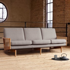 EGSMARK wood three-seater sofa