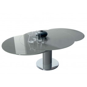 Folding table Giro with central base, 130-210 cm