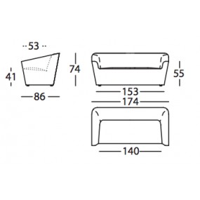 Sofa TEA 250.61.T