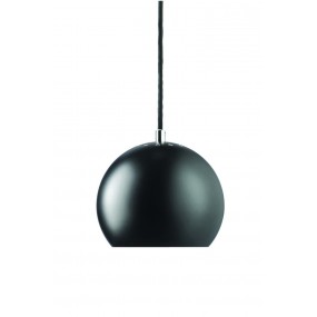 Závěsná lampa Ball, 18 cm, matná černá/bílá
