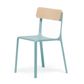 RUELLE dining chair with wooden backrest