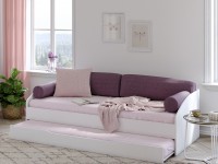 Sofa and bed 2in1 90x200 cm bílá - 2