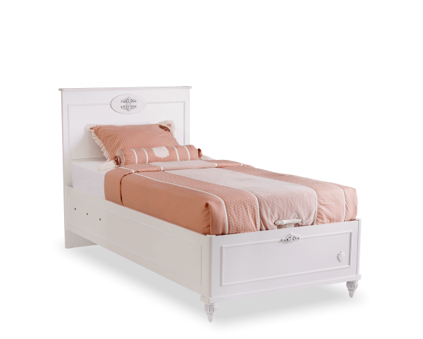 Bed with folding storage space 100x200 cm Romantica 