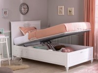 Bed with folding storage space 100x200 cm Romantica - 3
