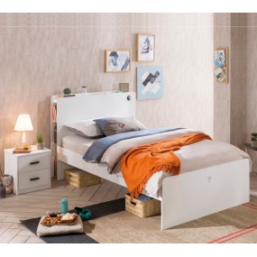 Studentská postel WHITE 100x200 cm včetně matrace
