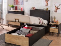 Studentská postel s úložným prostorem BLACK 100x200 cm - 3