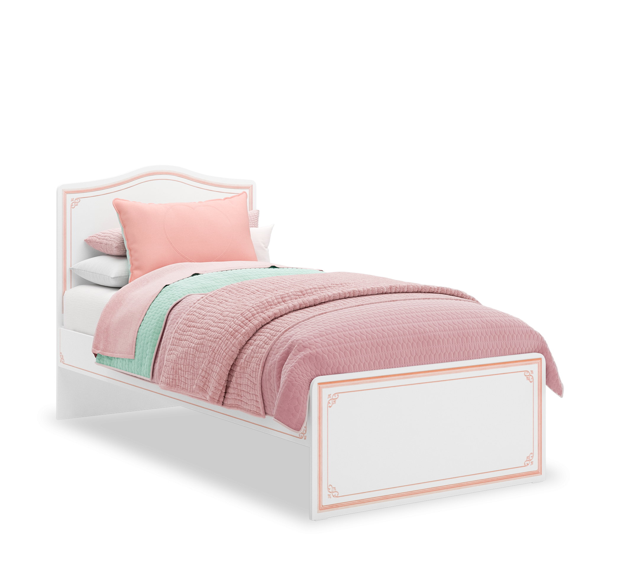 ČILEK - Dětská postel 100x200 cm Selena Pink