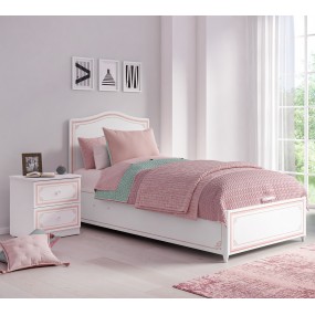 Bed with storage space 100x200 cm Selena Pink 