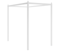 Baldachýn nad posteľ Rustic White 100x200 cm (konštrukcia) 