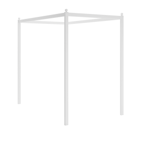 Baldachýn nad posteľ Rustic White 120x200 cm (konštrukcia) 