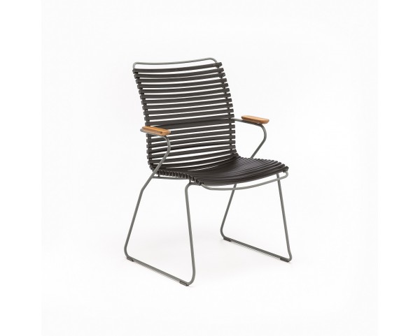 CLICK chair with armrests higher, black
