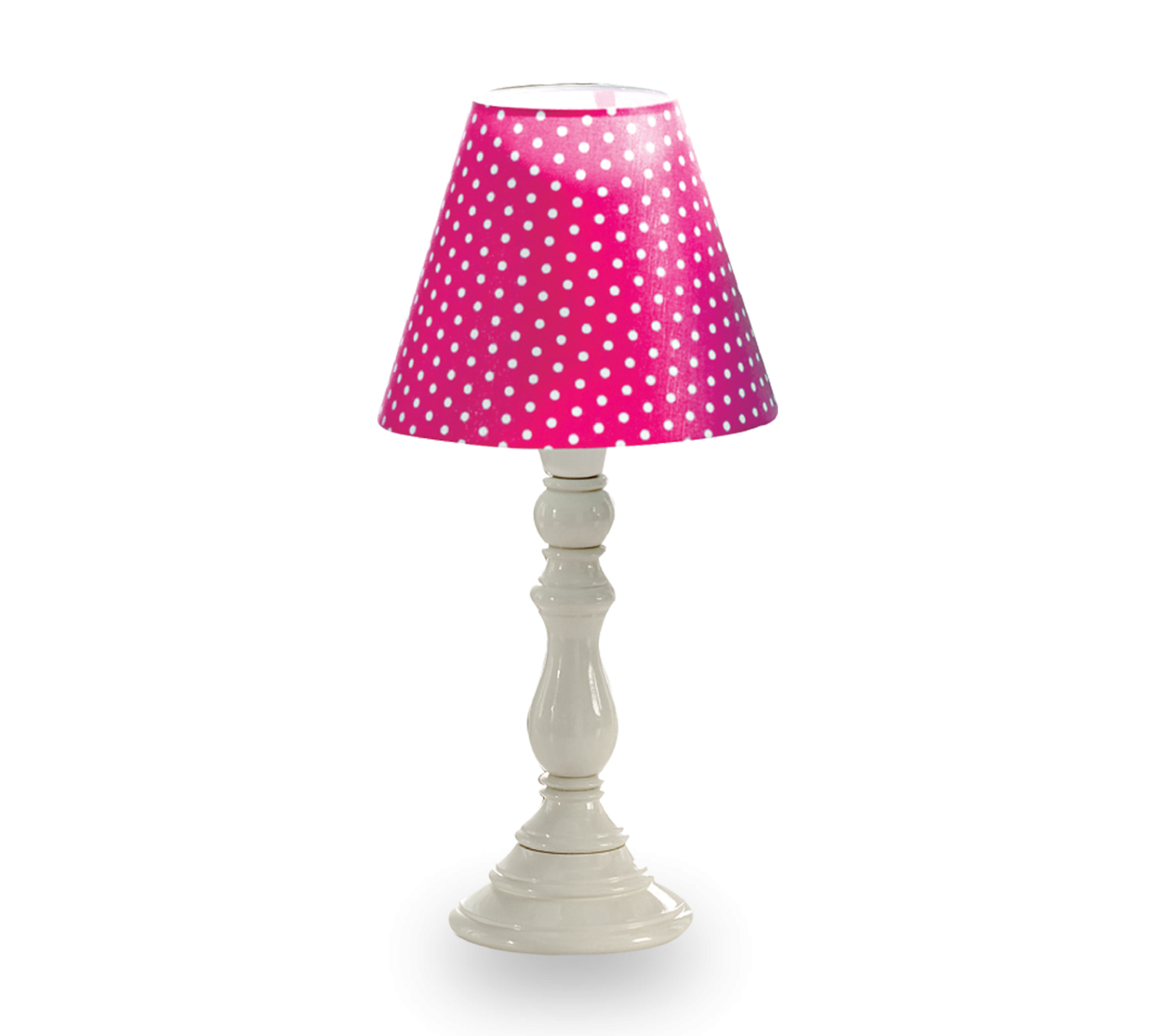 ČILEK - Lampa puntíkovaná růžová