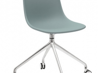 PURE LOOP MONO chair on castors - upholstered - 3