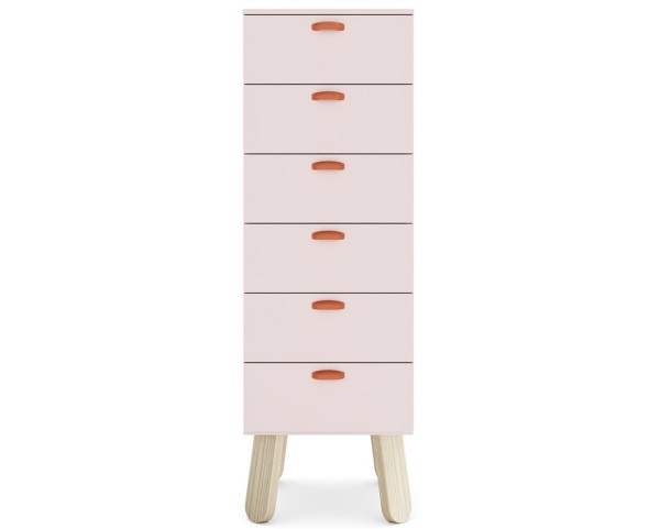 LOLLY chest of drawers with handles SHELL