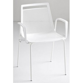 Židle AKAMI TB, bílá/bílá