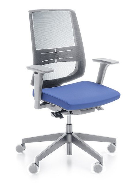 Levně ProfiM - Kancelářská židle LIGHT UP 250 SL světle šedá se síťovinovým opěrákem