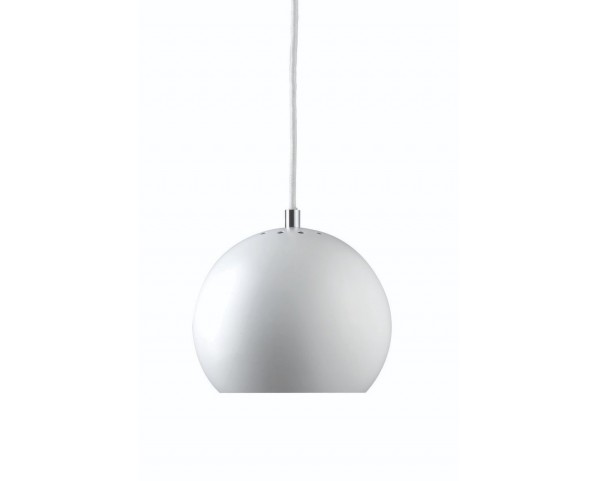 Závěsná lampa Ball, 18 cm, matná bílá