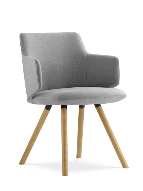 Levně LD SEATING - Designová židle MELODY MEETING 360-D s dřevěnou podnoží